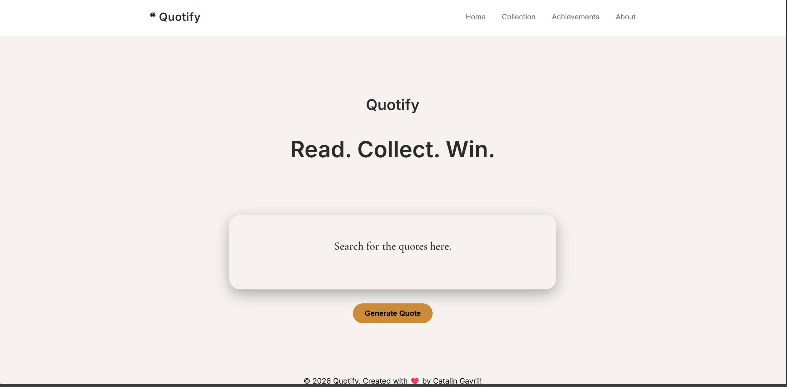 Screenshot of Quotify